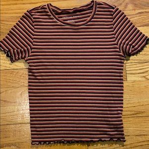 Striped American eagle tee